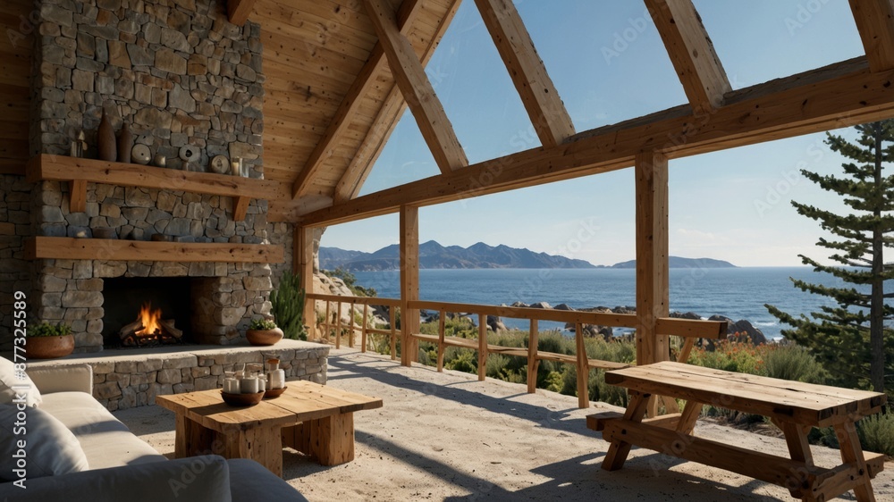 Obraz premium Scandinavian A-Frame Mountain House