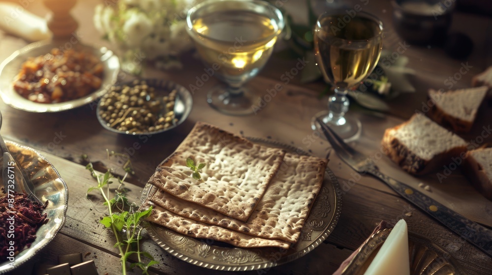 Concept of Pesah celebration Jewish Passover holiday Concept of Pesah celebration Jewish Passover holiday