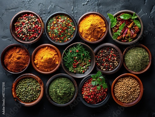 Aromatic Spices in Bowls