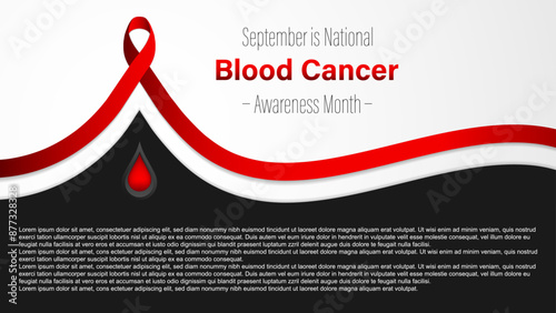 Blood cancer awareness month, vector illustration. Leukemia, lymphoma and myeloma