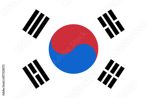 Flag of South Korea. Vector illustration