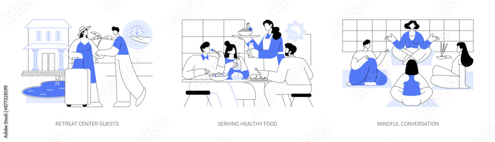 Retreat center isolated cartoon vector illustrations se Retreat center isolated cartoon vector illustrations se