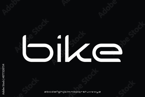Unique modern decorative sans serif alphabet display font vector