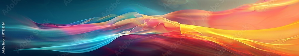 Fototapeta premium Abstract Landscape Wallpaper with Flat Design Elements, Evoking Beauty and Nature in a Serene Atmosphere. High-Definition AI-Generated Art.