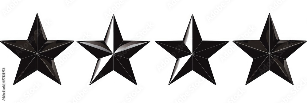 Five Pointed Star Icon Set. Black Design Emblems with Varying Numbers of Points - Three, Four, Five, Six, Seven, Eight Five Pointed Star Icon Set. Black Design Emblems with Varying Numbers of Points - Three, Four, Five, Six, Seven, Eight