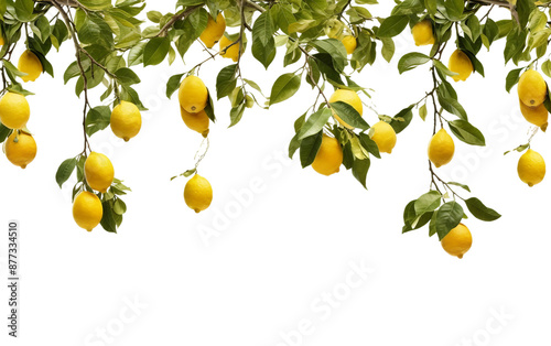 lemon branch with leaves