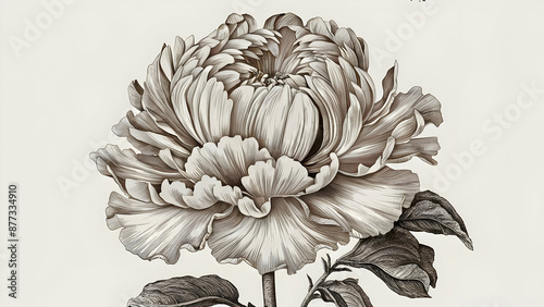 Intricate Details Flower Type Illustration Victorian Era