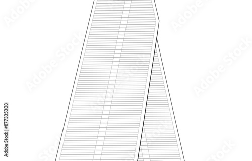 abstract buildings architectural drawing 3d