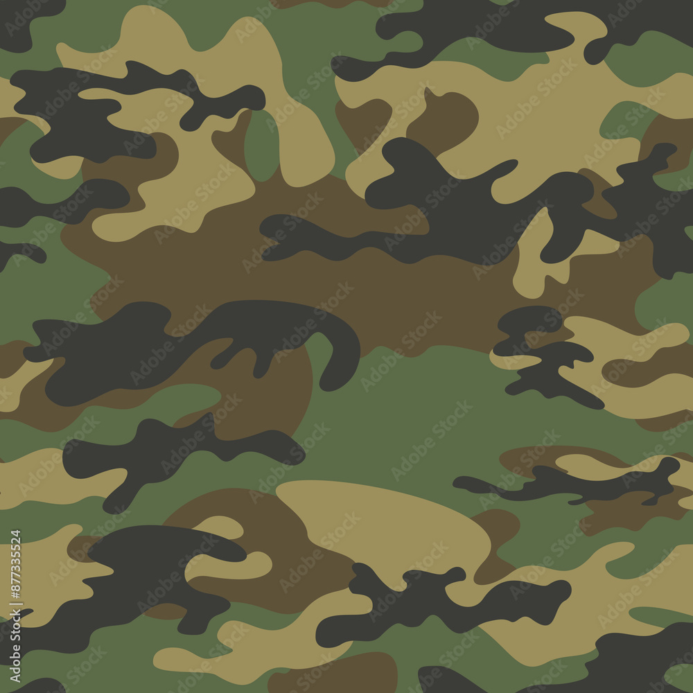 Fototapeta premium seamless camouflage, fashionable vector print, military texture