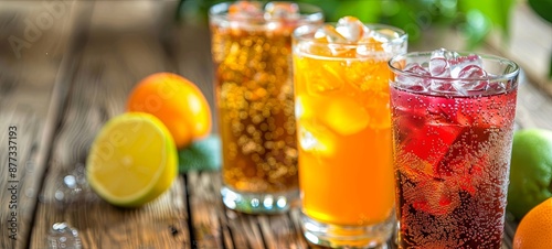 Soft drinks and fruit juices mixed with high-sugar soda have a negative impact on physical health.  photo