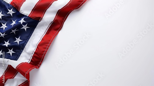 American flag with a white background, perfect for patriotic designs, national holidays, and USA-themed projects., 4th of july holiday,Independence Day,Memorial Day