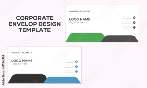 Creative Modern minimal name envelop and letterhead templates designs 