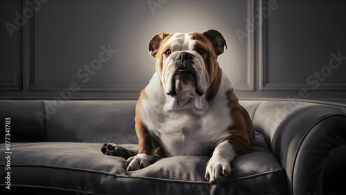 Monochromatic Majesty A Bulldog's Gaze