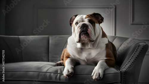 Serene Confidence A Bulldog's Portrait