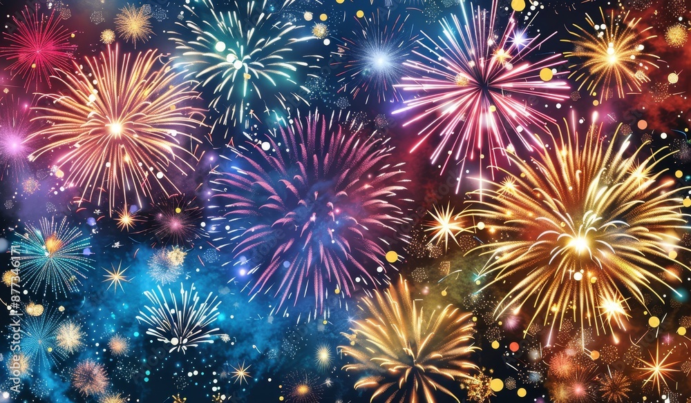 Text space with abstract firework background Text space with abstract firework background