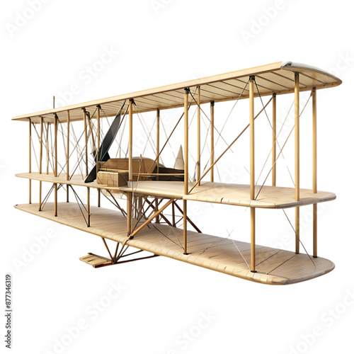 Plakat wright brothers flyer on transparent background