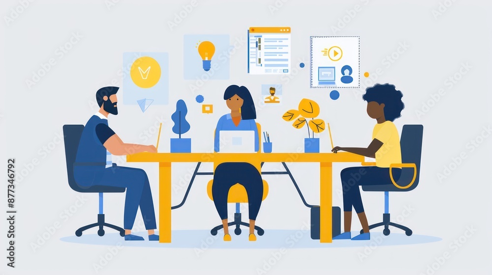 A team benefiting from remote work consulting services A team benefiting from remote work consulting services