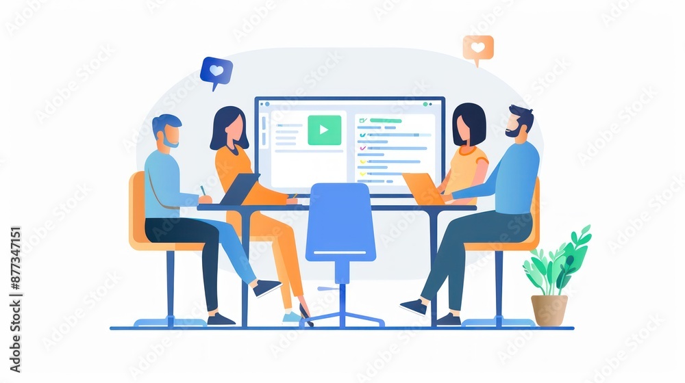 A team benefiting from remote work consulting services A team benefiting from remote work consulting services