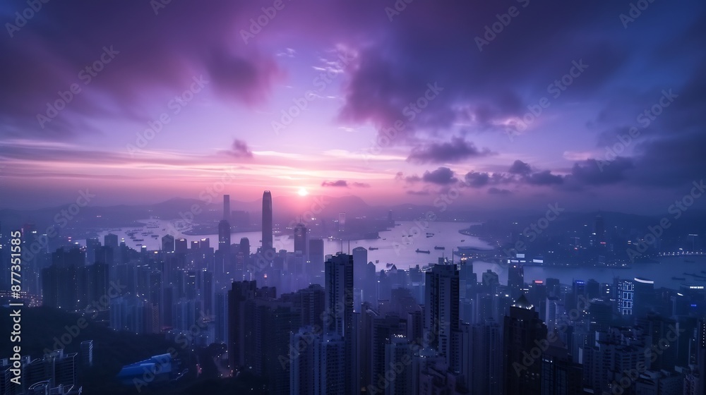 Hong Kong Skyline at Sunset Hong Kong Skyline at Sunset