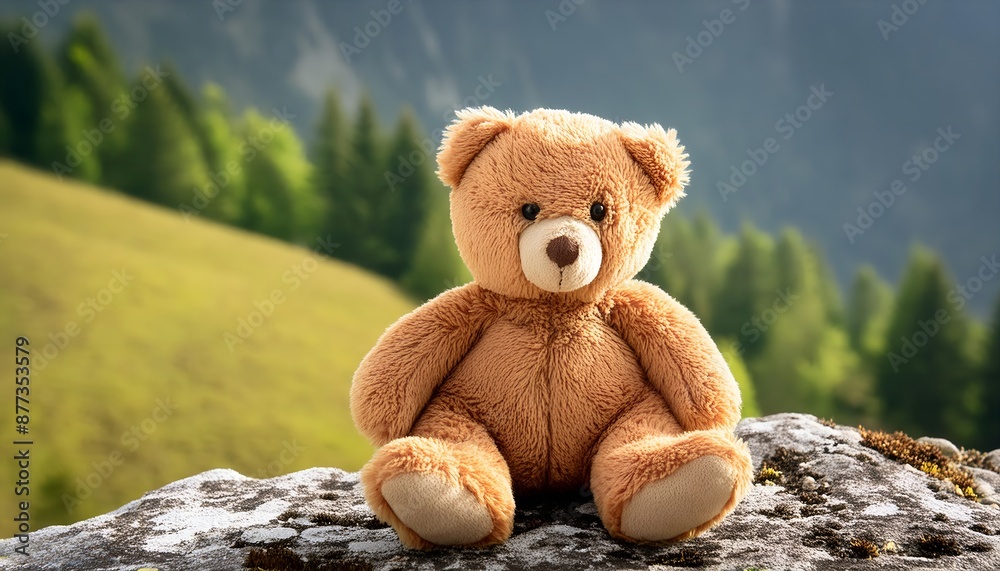 Teddy bear with a melancholic expression Teddy bear with a melancholic expression