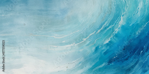 Sea water ocean wave vector background. Blue water ocean sea wave seamless background. Water  ocean wave white and soft blue aqua, teal texture.