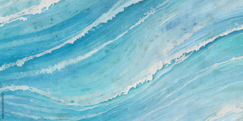Beautiful soft blue sea water, ocean wave background. Soft blue and white hand printed creative marble texture ocean background. Beautiful soft blue sea water, ocean wave background. Soft blue and white hand printed creative marble texture ocean background.