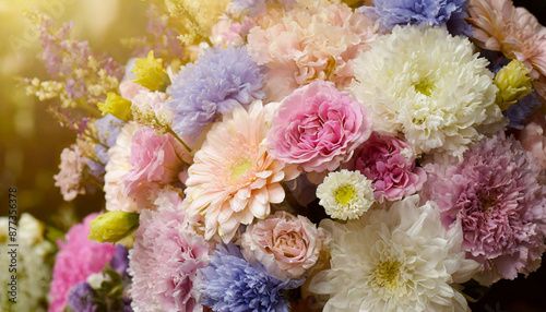 Colorful flower bouquet background - Vintage filter effect processing style pictures 27279-Enhanced-SR.jpg © netsay