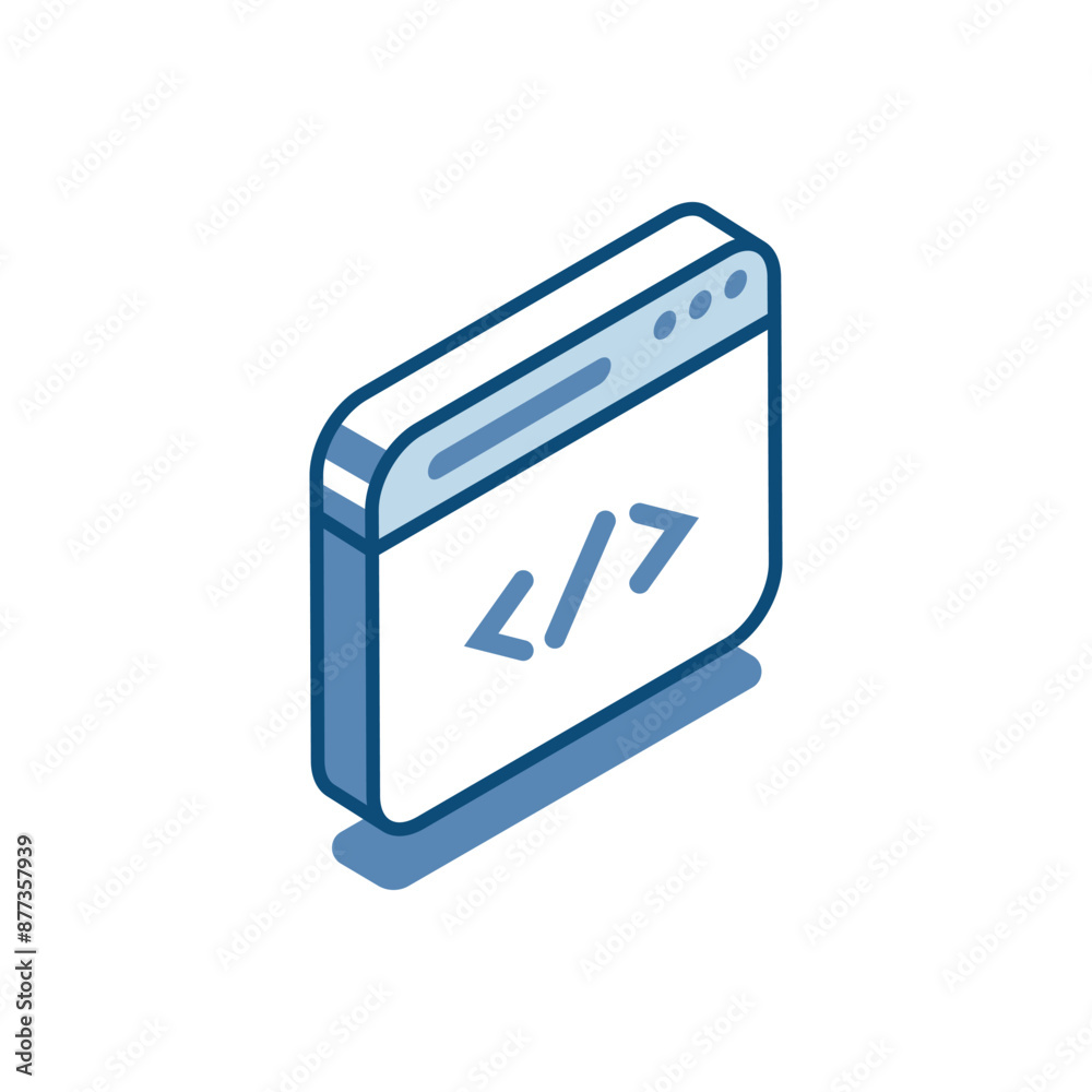 vector window with program code linear icon, in color color on a white background, seo or web development vector window with program code linear icon, in color color on a white background, seo or web development