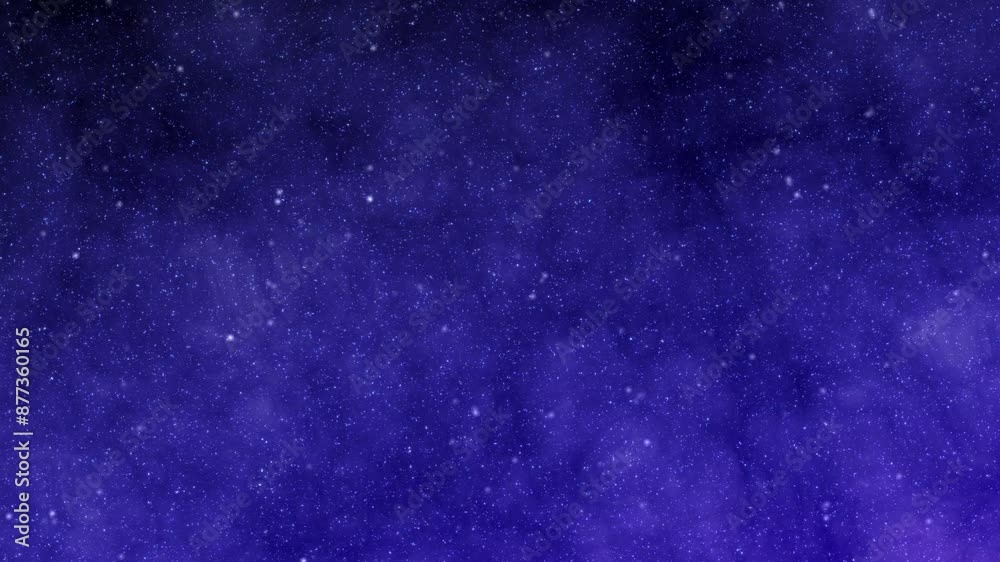 Animated dark night sky background with glowing stars. The milky way moving across the night sky.