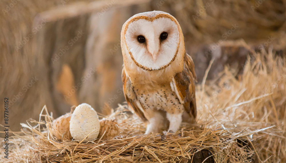 common barn owl ( Tyto albahead ) close up sitting common barn owl ( Tyto albahead ) close up sitting