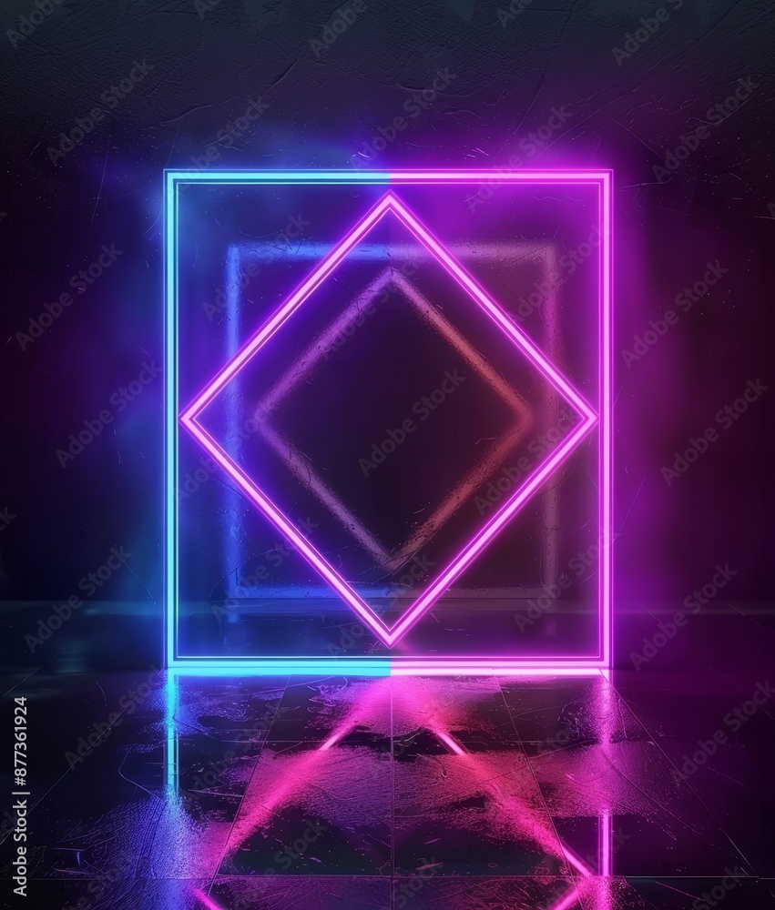 3D rendering of sci fi futuristic night with glowing neon lights tunnels. 3D rendering of sci fi futuristic night with glowing neon lights tunnels.