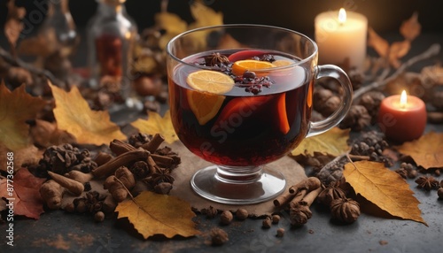 A warm autumn evening with spiced wine and candles