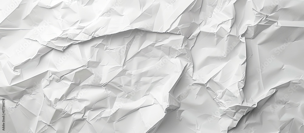 Obraz premium Crumpled white paper with copy space image