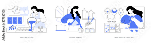 Craft workshops isolated cartoon vector illustrations se