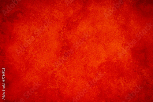 Closeup of a painted wall in old fashioned red