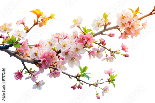 tree branch flower on a transparent background