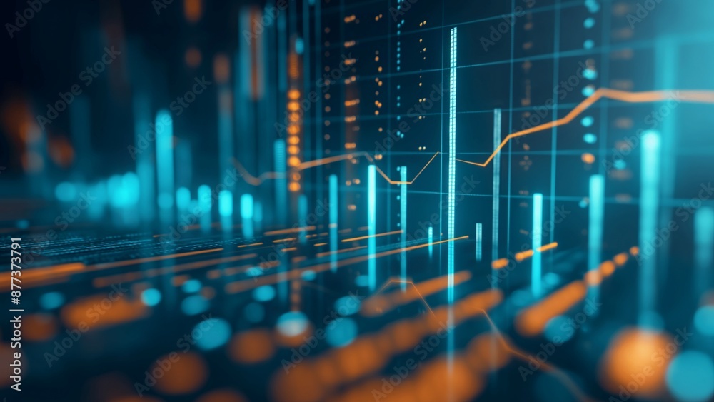 Stock market trend chart abstract background Stock market trend chart abstract background