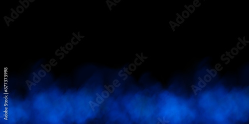 Fog or smoke, blue smog clouds on floor, isolated transparent special effect. Vector illustration, morning fog over land or water surface, magic haze.	