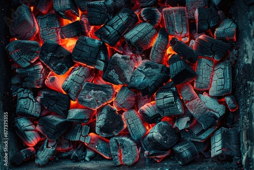 Smoldering Charcoal Fire photo