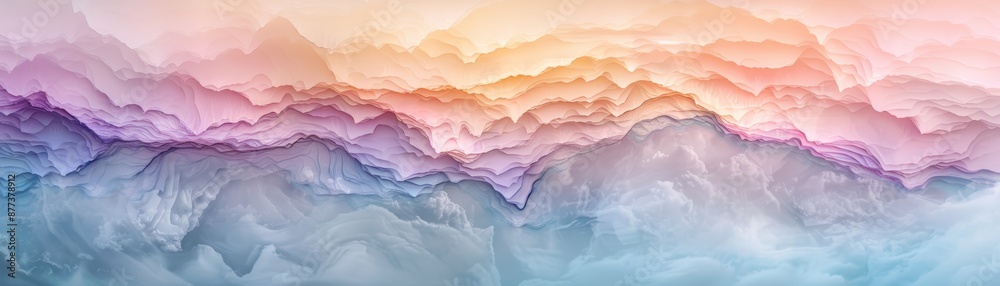 Abstract pastel mountain range with soft colors. Abstract pastel mountain range with soft colors.