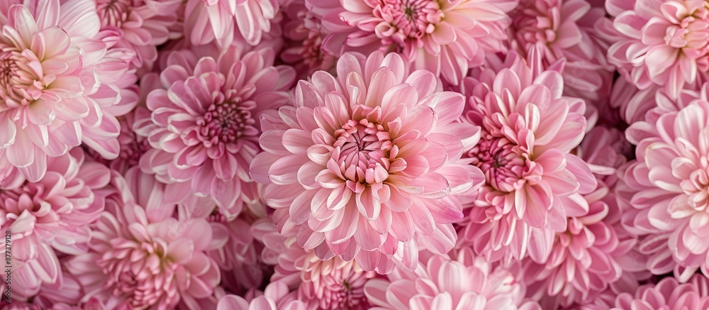 High quality photo of a flat lay chrysanthemum pattern creating a floral composition with a frame in a top view shot ideal for use as a copy space image High quality photo of a flat lay chrysanthemum pattern creating a floral composition with a frame in a top view shot ideal for use as a copy space image