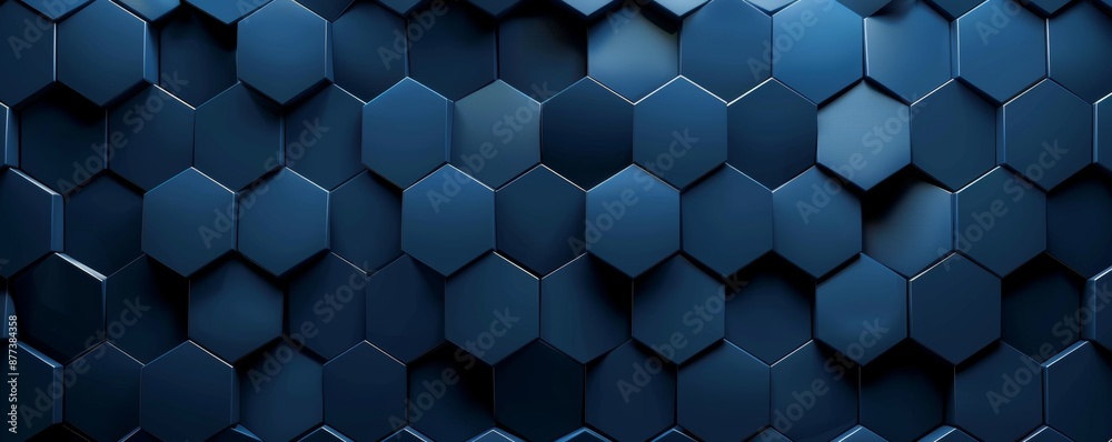 3d illustration, 3d rendering backdrop with hexagonal dark blue navy background texture 3d illustration, 3d rendering backdrop with hexagonal dark blue navy background texture