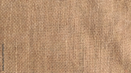 Close up shot of colored sofa fabric texture. Brown burlap texture background. Vector