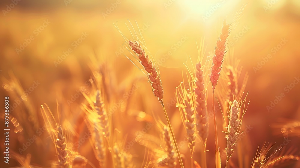 Wheat field, golden wheat medow, summer nature landscape Wheat field, golden wheat medow, summer nature landscape