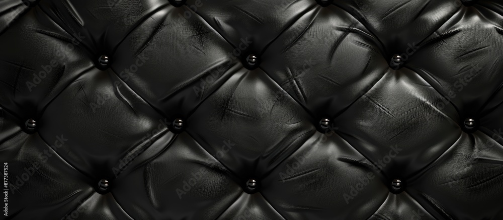 Fototapeta premium High resolution abstract black leather background with a seamless texture suitable as a wallpaper or for use as a copy space image