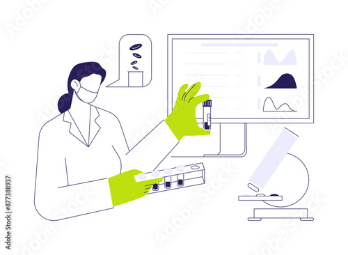 Complete blood count abstract concept vector illustration.