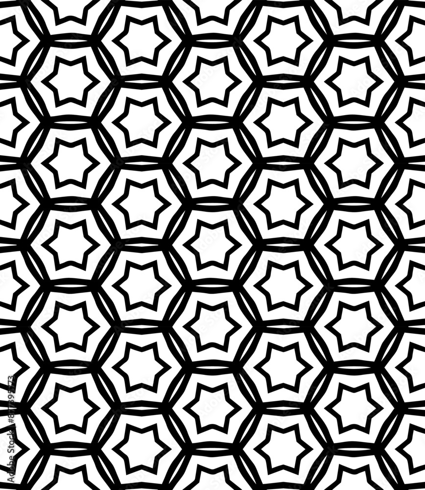 Black and white seamless abstract pattern. Background and backdrop. Grayscale ornamental design. Black and white seamless abstract pattern. Background and backdrop. Grayscale ornamental design.