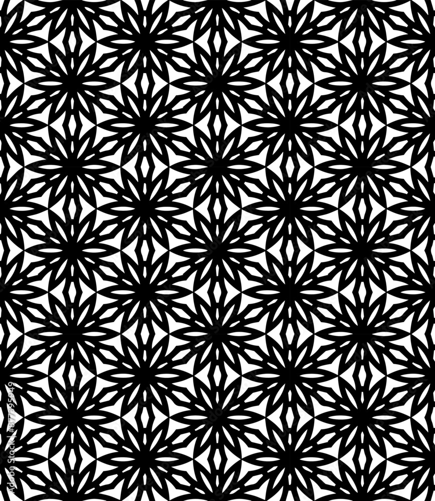 Black and white seamless abstract pattern. Background and backdrop. Grayscale ornamental design. Black and white seamless abstract pattern. Background and backdrop. Grayscale ornamental design.