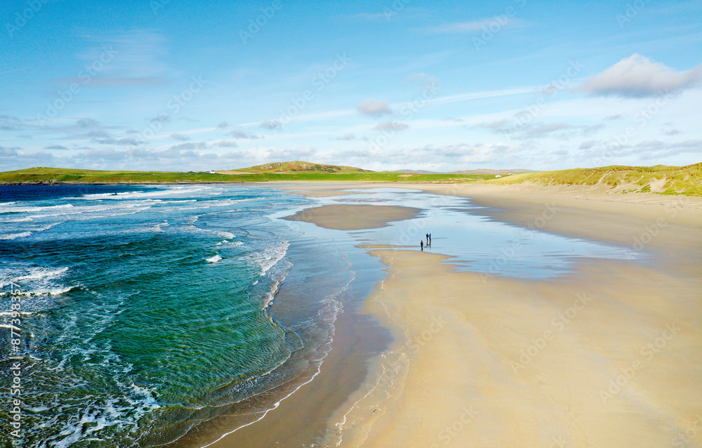 Machir Bay Machir Beach at Kilchoman on west coast of Islay, Inner Hebrides, Scotland. Looking north