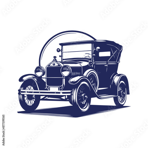 Vector Car silhouette icon design illustration template	
